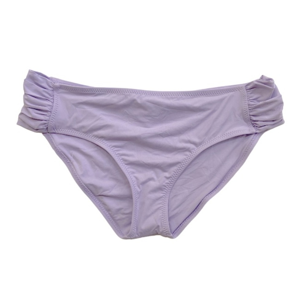 Becca by Rebecca Virtue Ruched Hipster Bikini Bottom Plus Size 2X (20/22) Lilac